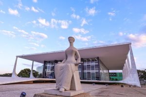 Fachada do Supremo Tribunal Federal (STF), em Brasília, em alusão à matéria sobre os PMs que aguardam julgamento na Corte; Moraes