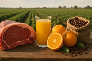 Em A Força do Agro desta quarta-feira, 6, o espectador vai entender como o agro paulista alcançou esse superávit nas exportações do primeiro semestre do ano | Foto: Divulgação/Oeste | Imagem criada com o auxílio de inteligência artificial