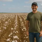 Em A Força do Agro desta quarta-feira, 13, o espectador vai conhecer a marca que cultiva o próprio algodão e 'planta camisetas' rastreáveis | Foto: Divulgação/Oeste | Imagem criada com o auxílio de inteligência artificial