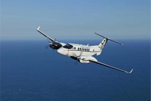 O Beechcraft King Air 360ER, modelo de última geração fornecido pelos EUA: apoio estratégico à Argentina | Foto: Reprodução/Twiiter/X