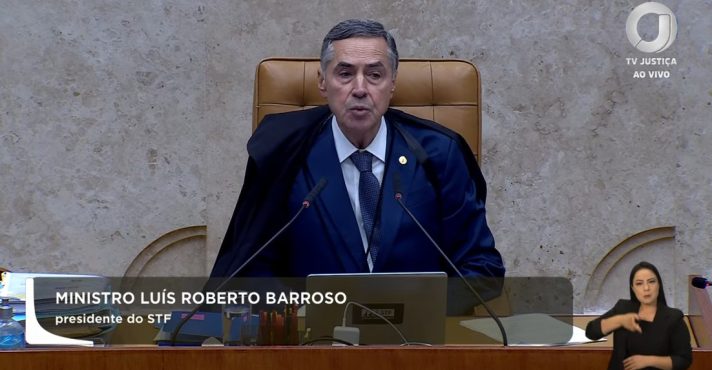 Luís Roberto Barroso, presidente do STF - 1º/8/2025 | Foto: Reprodução/YouTube