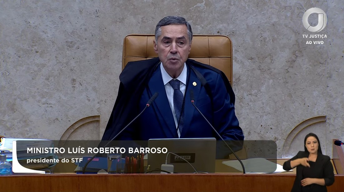 Luís Roberto Barroso, presidente do STF - 1º/8/2025 | Foto: Reprodução/YouTube