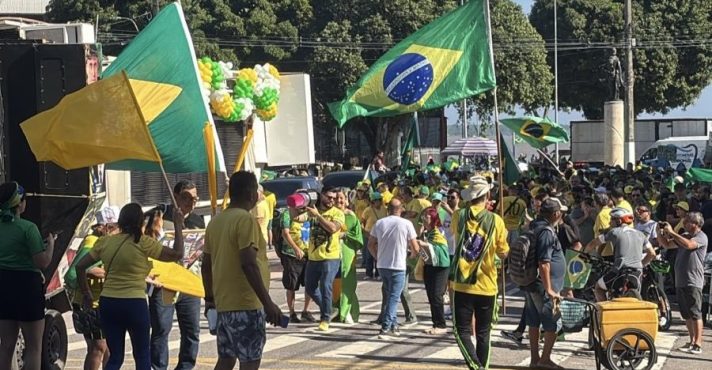 Manifestantes se reúnem em Belém (PA), neste domingo, 3 | Foto: Reprodução/X