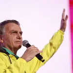Bolsonaro durante a abertura do Encontro Nacional de Mandatários do Partido Liberal, em Brasília - 18/7/2025 | Foto: Wilton Junior/Estadão Conteúdo