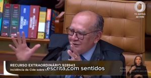 Gilmar Mendes: linguagem jurídica para justificar interpretação da Constituição. Foto: Reprodução/TV Justiça