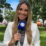 A jornalista Maryanne Barros, da Tv Record Bahia