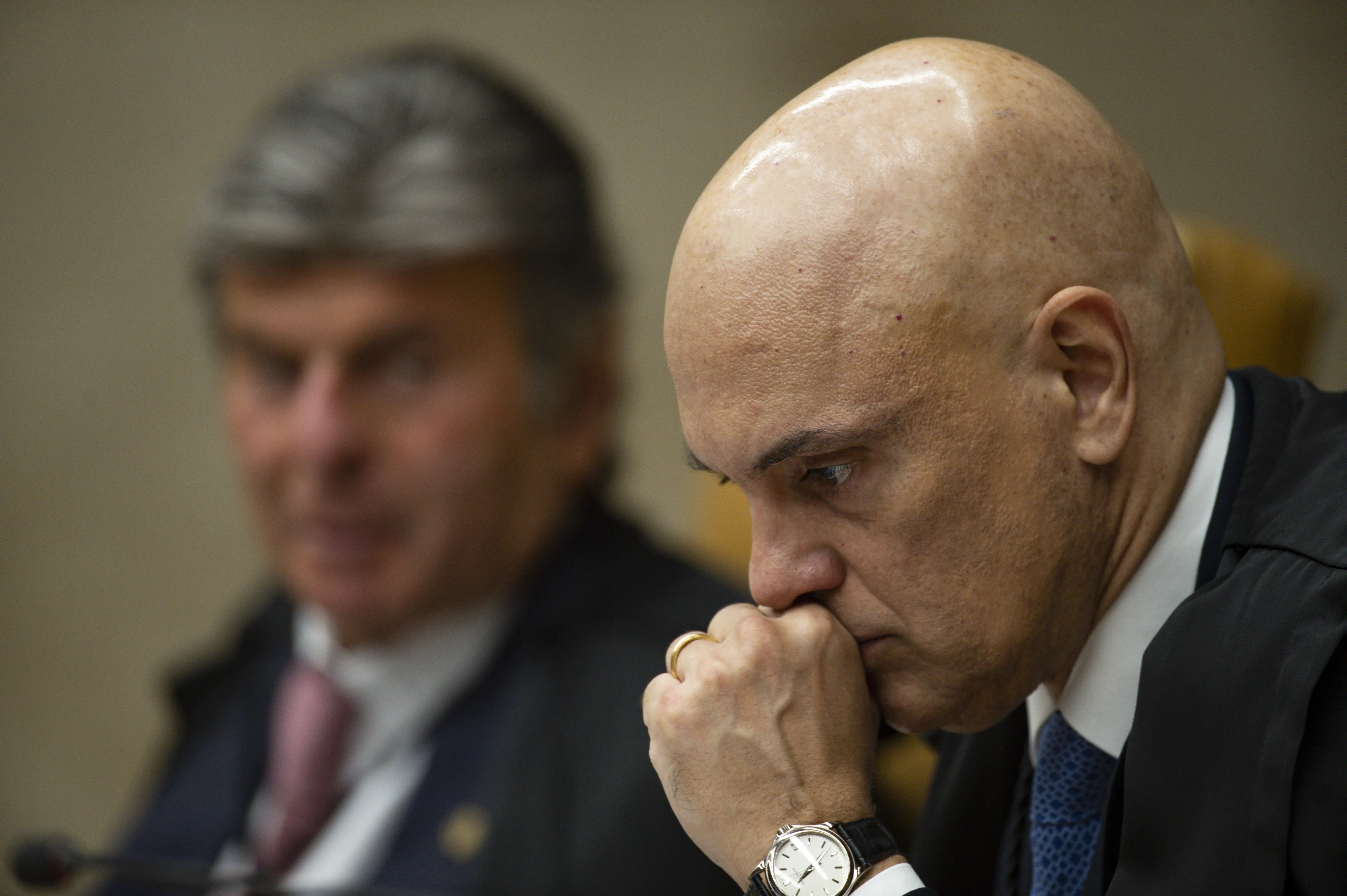 Luiz Fux e Alexandre de Moraes, ministros do STF, durante sessão de encerramento do ano Judiciário | Foto: Marcelo Camargo/Agência Brasil