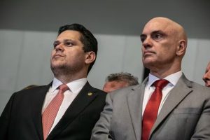 O presidente do Senado, Davi Alcolumbre, e o ministro do STF Alexandre de Moraes: interesse mútuo | Foto: Reprodução/Twitter/X