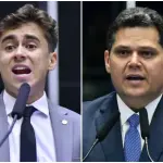 O deputado federal Nikolas Ferreira e o senador Davi Alcolumbre: mais atritos no Congresso | Foto: Montagem sobre reprodução/Redes sociais
