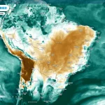 No Sudeste, o interior terá sol forte e calor, com máximas de 30°C a 32°C | Foto: Divulgação/Meteored
