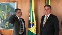 O vice-prefeito de SP, Coronel Mello Araújo, e o ex-presidente Jair Bolsonaro