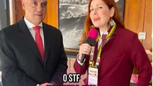O ministro e a influenciadora: discurso ensaiado para exaltar a ideia de uma Corte da democracia | Foto: Reprodução/Instagram
