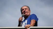 O pastor Silas Malafaia discursa em ato de apoio ao ex-presidente Jair Bolsonaro (PL), realizado na Avenida Paulista - 3/8/2025 | Foto: Felipe Rau/Estadão Conteúdo