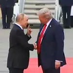 Cena de encontro entre Trump e Putin, nesta sexta, 15, no Alasca | Foto: Reprodução/Twitter/X