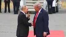 Cena de encontro entre Trump e Putin, nesta sexta, 15, no Alasca | Foto: Reprodução/Twitter/X