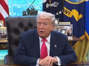 Trump, durante entrevista na Casa Branca: crítica exclusiva às relações comerciais | Foto: Reprodução/Redes sociais