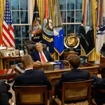 Trump reúne líderes europeus na Casa Branca - 19/08/2025 | Foto: Divulgação/The White House
