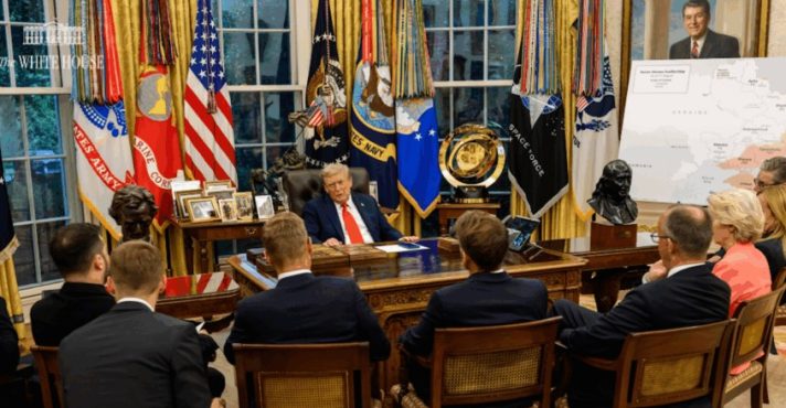 Trump reúne líderes europeus na Casa Branca - 19/08/2025 | Foto: Divulgação/The White House