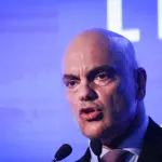 O ministro Alexandre de Moraes durante o 24º Fórum empresarial Lide, realizado no Hotel Fairmont, em Copacabana - 22/8/2025 | Foto: Carlos Elias Junior/FotoArena/Estadão Conteúdo