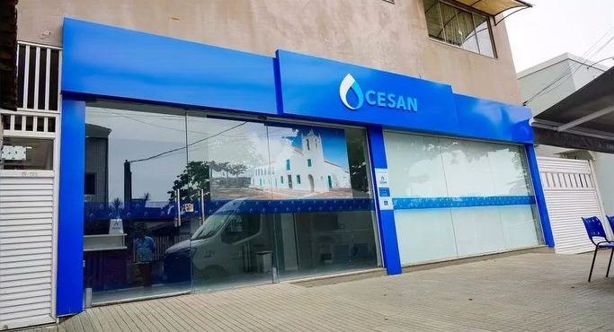 Fachada da Companhia Espírito-Santense de Saneamento | Foto: Cesan/Divulgação