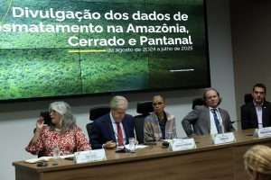 Membros do governo Lula divulgam dados sobre desmatamento - 07/08/2025 | Foto: José Cruz/Agência Brasil