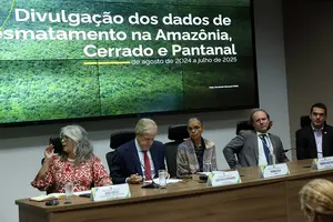 Membros do governo Lula divulgam dados sobre desmatamento - 07/08/2025 | Foto: José Cruz/Agência Brasil