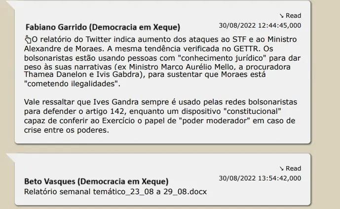 Parceiro do TSE usou aspas para se referir ao saber jurídico de Marco Aurélio Mello e Ives Gandra | Foto: Divulgação/Revista Oeste