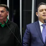 À esquerda, o ex-presidente Jair Bolsonaro; à direita, o ex-presidente da OAB Felipe Santa Cruz