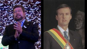 Samuel Doria Medina (esq.) e o ex-presidente Jorge Quiroga (dir.), os mais cotados segundo pesquisas na Bolívia