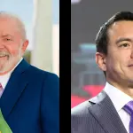 Os presidentes Luiz Inácio Lula da Silva e Daniel Noboa, de Brasil e Equador, respectivamente