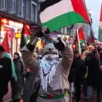 Manifestação pro-Palestina em Copenhague, na Dinamarca | Foto: Danish Times