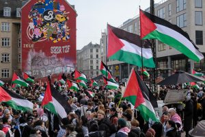 Manifestação pro-Palestina em Copenhague, na Dinamarca | Foto: Danish Times