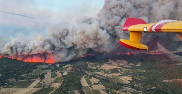 Incêndio no sul da França - 05/08/2025 | Foto: Reprodução/Redes sociais