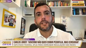 Governo usa combate à pedofilia como pretexto para censura, diz Carlos Jordy