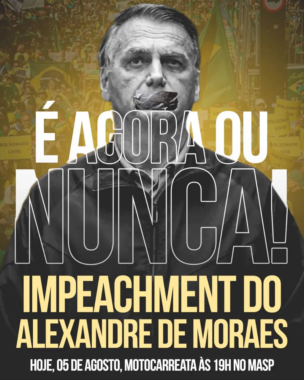 lucas pavanato convoca motociata - jair bolsonaro x alexandre de moraes