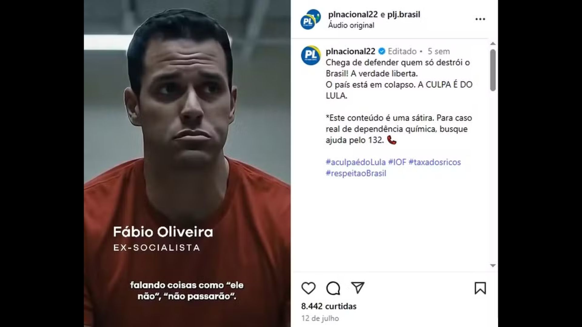 PL PT esquerda justiça censura instagram redes sociais
