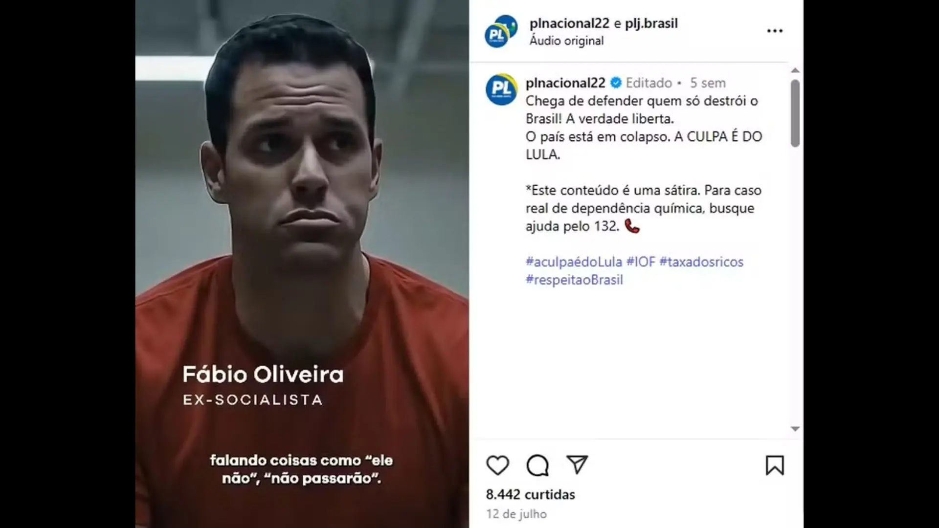 PL PT esquerda justiça censura instagram redes sociais