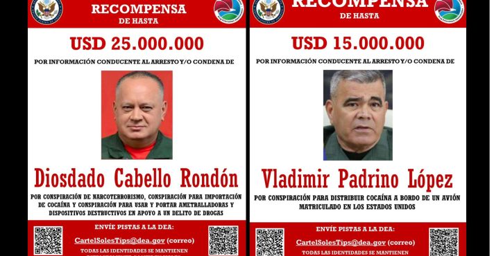 recompensa eu venezuela narcotráfico maduro