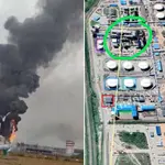 Estruturas russas atingidas pela Ucrânia | Foto: Reprodução