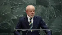 O presidente do Brasil, Luiz Inácio Lula da Silva, discursa na 80ª Assembleia Geral das Nações Unidas na sede da ONU em Nova York, EUA, em 23 de setembro de 2025 | Foto: Reuters/Mike Segar; México e Peru