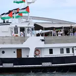 Flotilha com Greta Thunberg a bordo parte da Espanha para Gaza | Foto: REUTERS/Nacho Doce