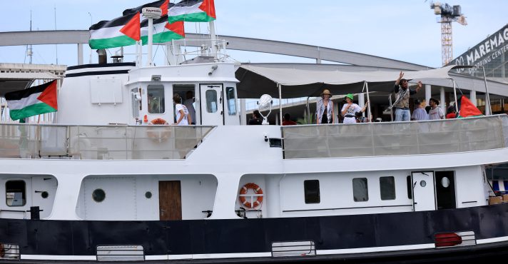 Flotilha com Greta Thunberg a bordo parte da Espanha para Gaza | Foto: REUTERS/Nacho Doce
