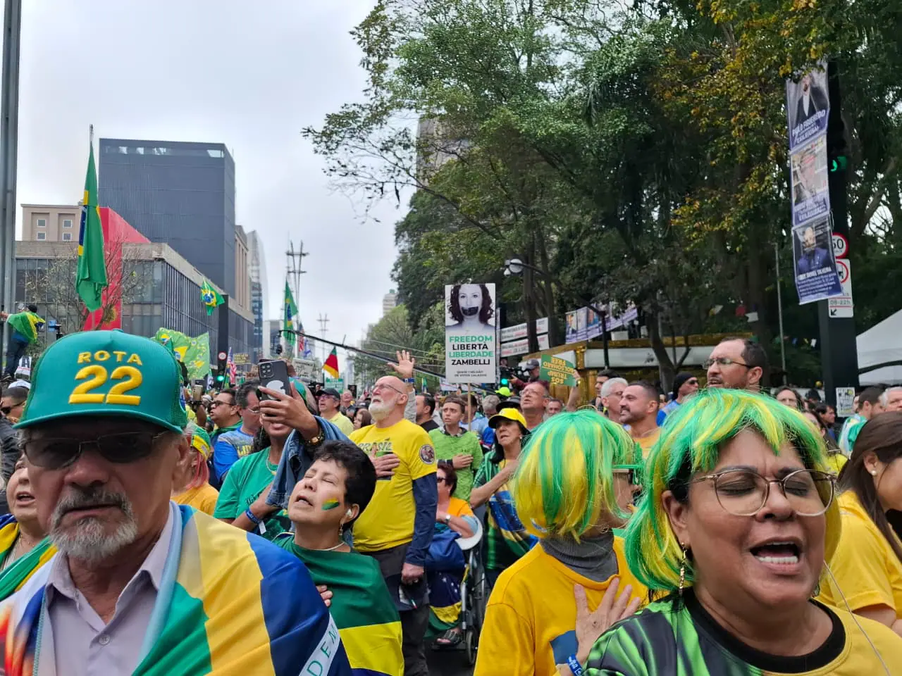 Manifestantes pediram a volta de Bolsonaro à Presidência | Foto: Uiliam Grizafis/Revista Oeste