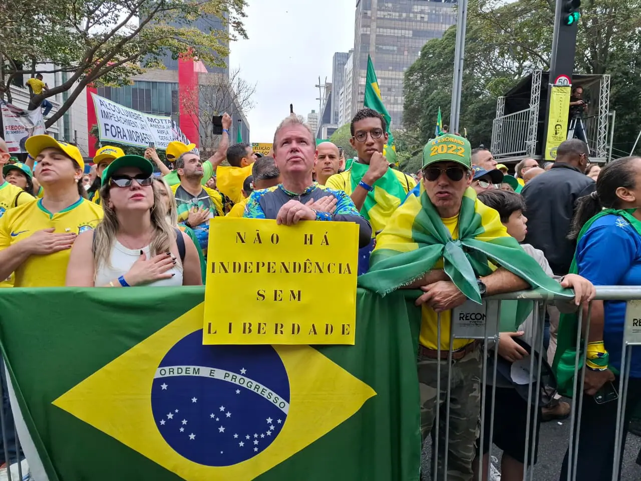 Manifestantes clamaram por liberdade na Avenida Paulista | Foto: Uiliam Grizafis/Revista Oeste