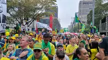 O protesto também foi em apoio ao ex-presidente Jair Bolsonaro | Foto: Uiliam Grizafis/Revista Oeste