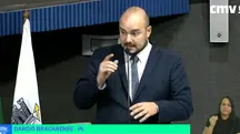 Vereador de Vitória, Dárcio Bracarense (PL-ES) em discurso na Câmara Municipal de Vitória