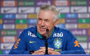 Carlo Ancelotti Seleção Brasileira coletiva antes jogo Bolívia