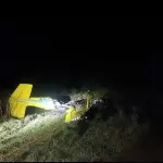 Avião de pequeno porte que caiu na noite desta terça-feira, 23, na região do Pantanal sul-mato-grossense: 4 mortes | Foto: Reprodução/Twitter/X