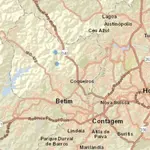 Pontos azulados mostram tremores em Belo Horizonte Foto: Reprodução/Centro de Sismologia USP