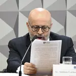 CPMI - INSS - Comissão Parlamentar Mista de Inquérito do INSS; O empresário Antônio Carlos Camilo Antunes, conhecido como 'Careca do INSS', durante depoimento na CPMI